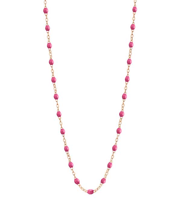 Collier Or rose et Perles de résine 42 cm Gigi Clozeau