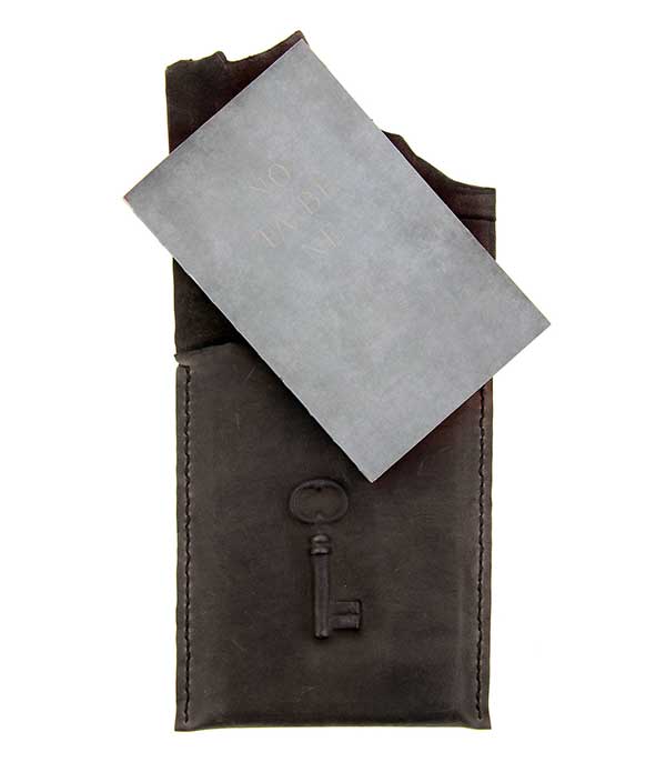 Carnet de notes et pochette en cuir Leather cluster key Slow Design