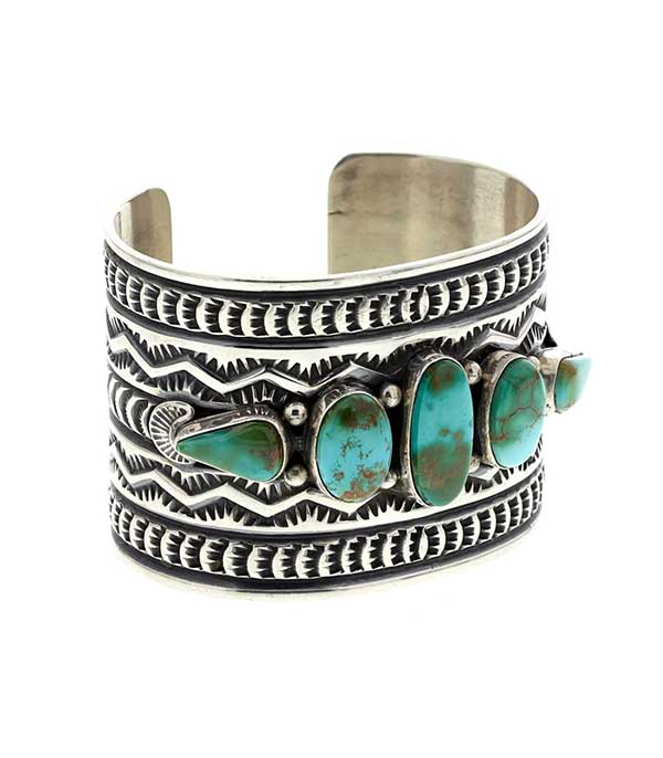 5 turquoise engraved cuff Harpo