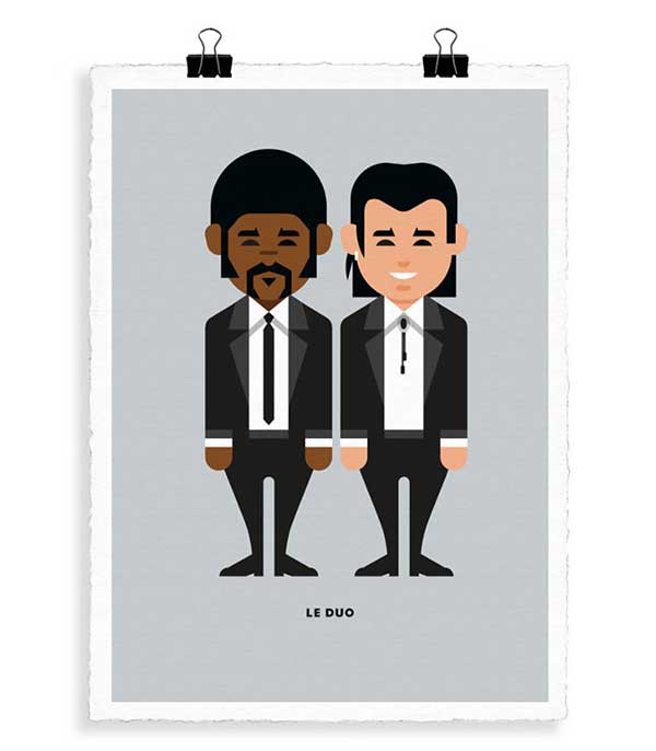 Affiche Le duo Solo 25 Pulp Fiction 56 x 76 cm Image Republic
