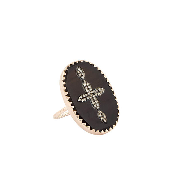 Bague Bowie N°3 Noir et Diamants Pascale Monvoisin