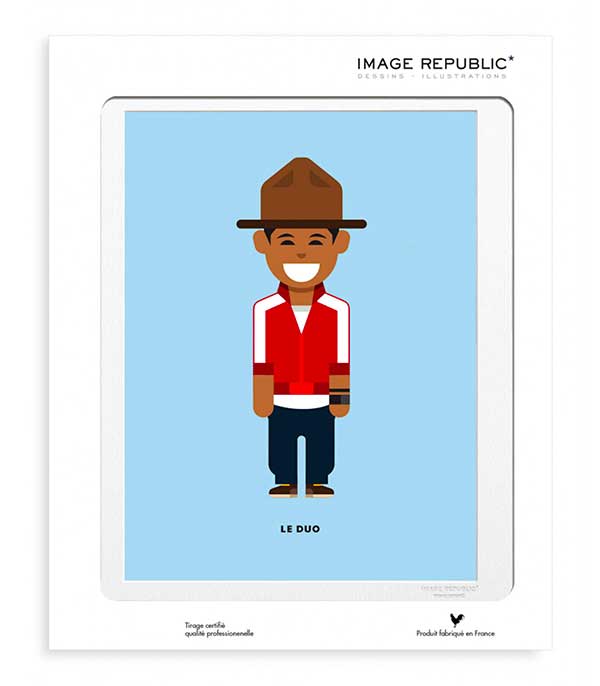 Affiche Le duo Solo 22 Pharrell Williams 30 x 40 cm Image Republic