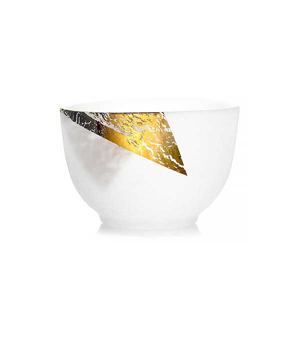 Grande tasse à thé en verre et feuille d'Or Mariage Frères