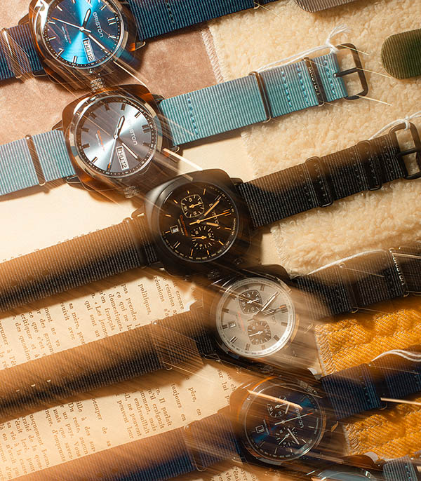 Clubmaster Sport Chronographe écaille de tortue - bleu soleillé Briston