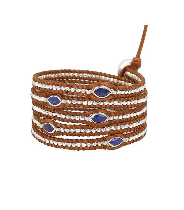 Bracelet  Argent et Lapis  Lazuli  Chan Luu