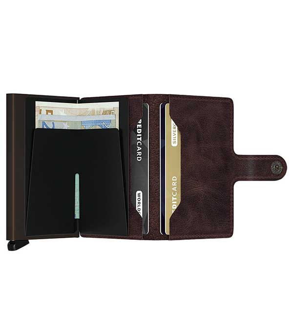 Porte-Carte Miniwallet vintage Chocolate Secrid