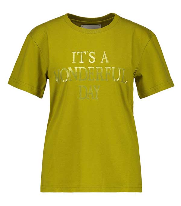 Tee-shirt It's Wonderful Day, jaune Alberta Ferretti