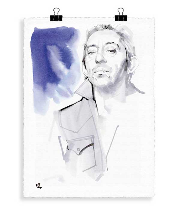 Portrait G2 Serge Gainsbourg 56 x 76 cm Image Republic