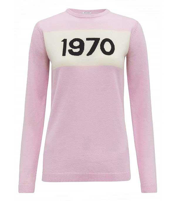 Pull 1970 en cachemire Pale Pink Bella Freud