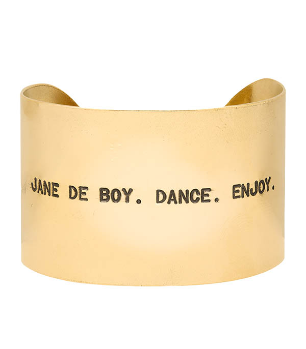 Engraved cuff Jane de Boy. Dance. Enjoy Atelier 7|12