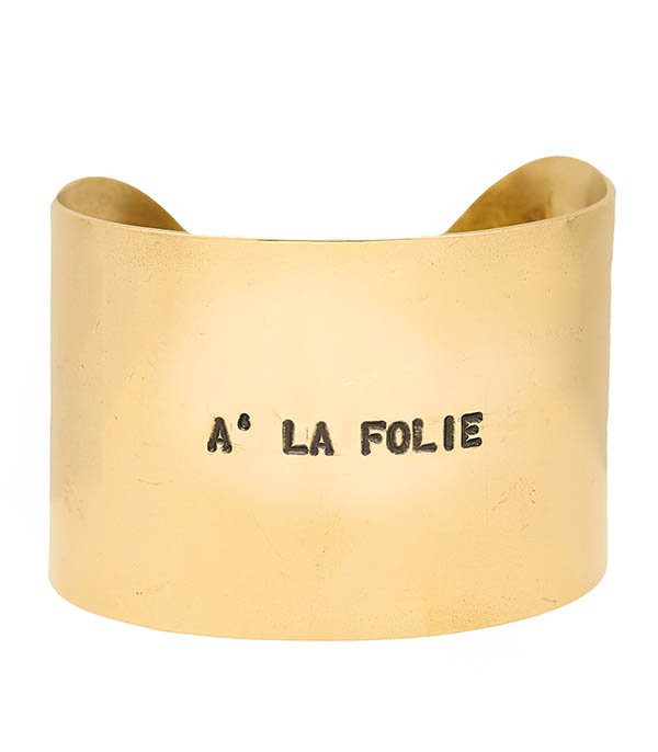 À La Folie engraved cuff Atelier 7|12