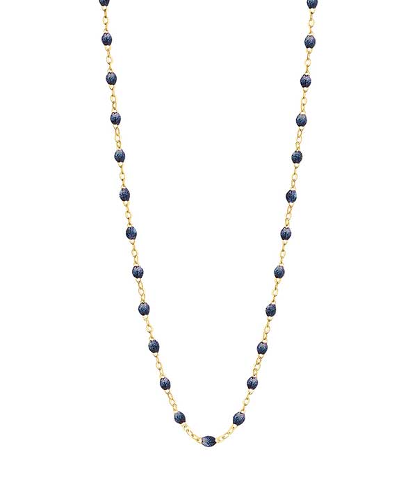 Collier or jaune et perles de résine 42 cm Gigi Clozeau