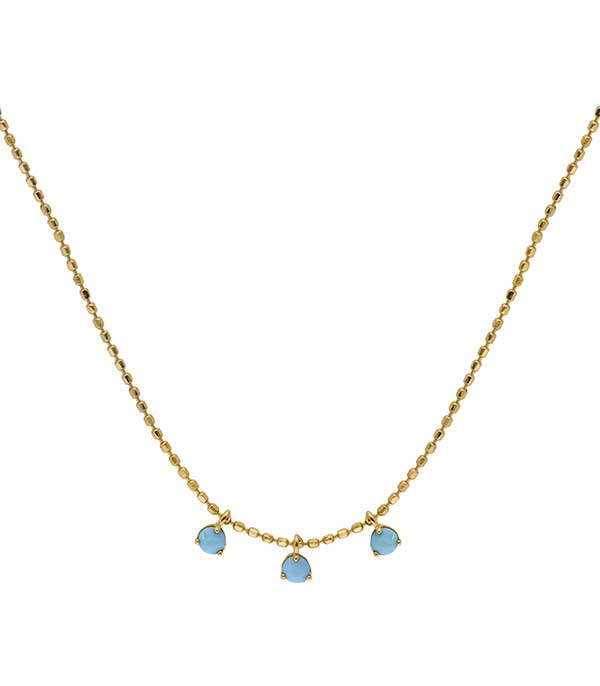 Collier Choker 3 Turquoises  And... Paris