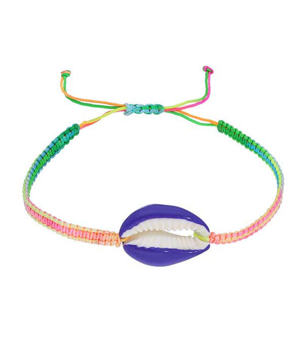 Bracelet de cheville tressé à coquillage Pino Maison Irem