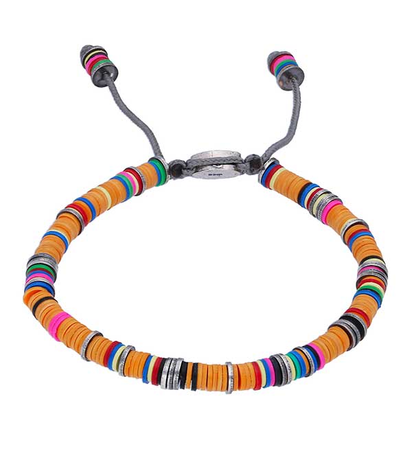 Bracelet Rainbow en perles africaines et argent M.Cohen by Maor