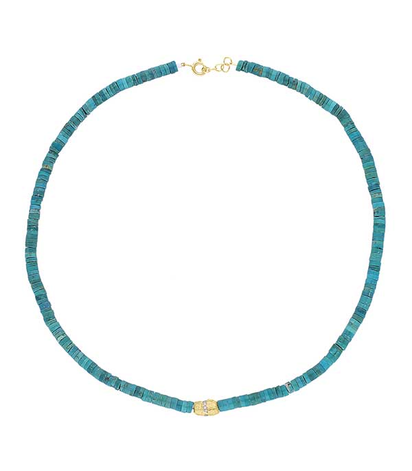 Taylor necklace no. 1 Turquoise Pascale Monvoisin