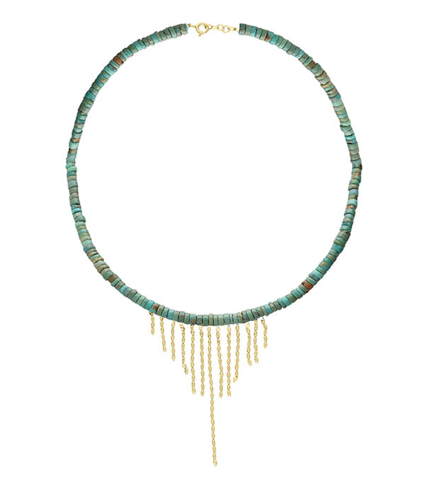 Taylor necklace no. 3 Turquoise Pascale Monvoisin
