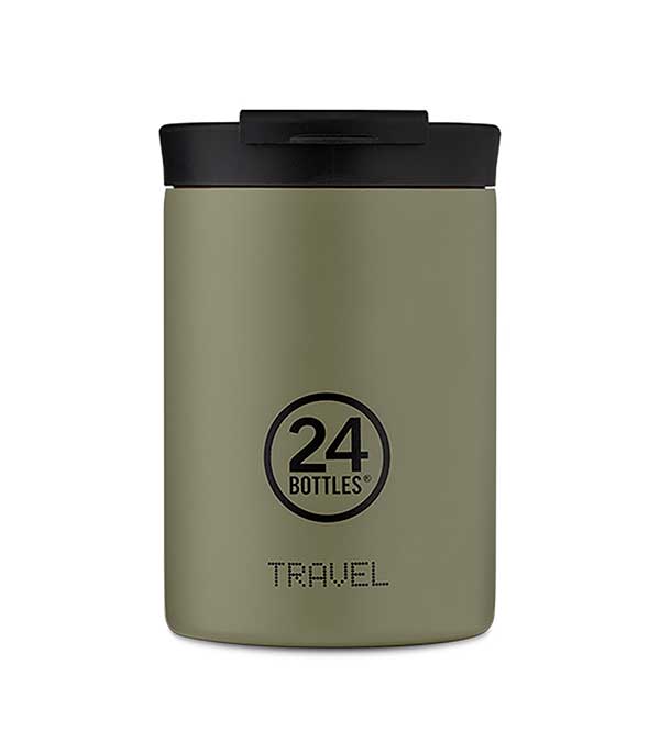 Bodum - Mug De Voyage Isotherme En Inox, Double Paroi, Couvercle à Clapet, 0.35 L - Tasse Et