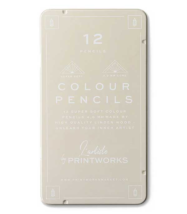 12 crayons de couleur classiques Printworks