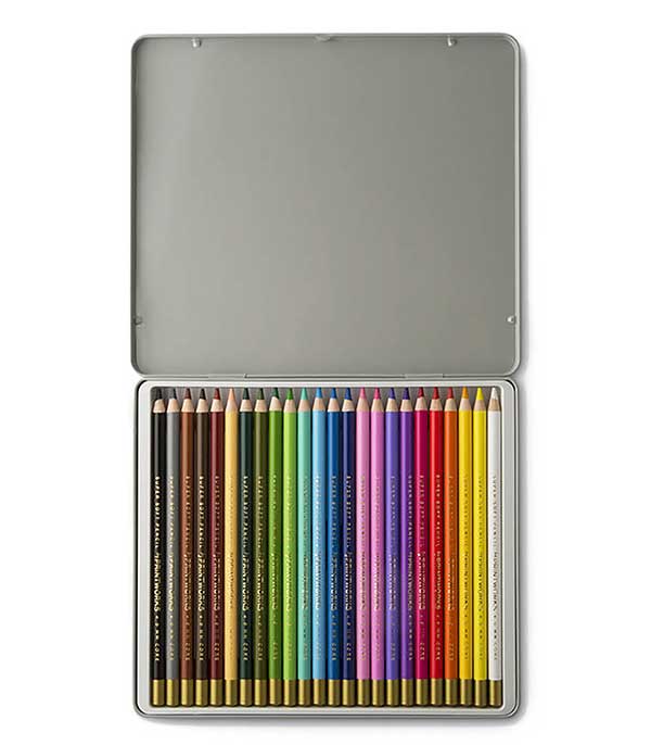 24 crayons de couleur classiques Printworks