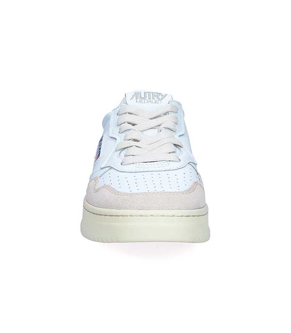 Baskets Low Leather White Suede Autry