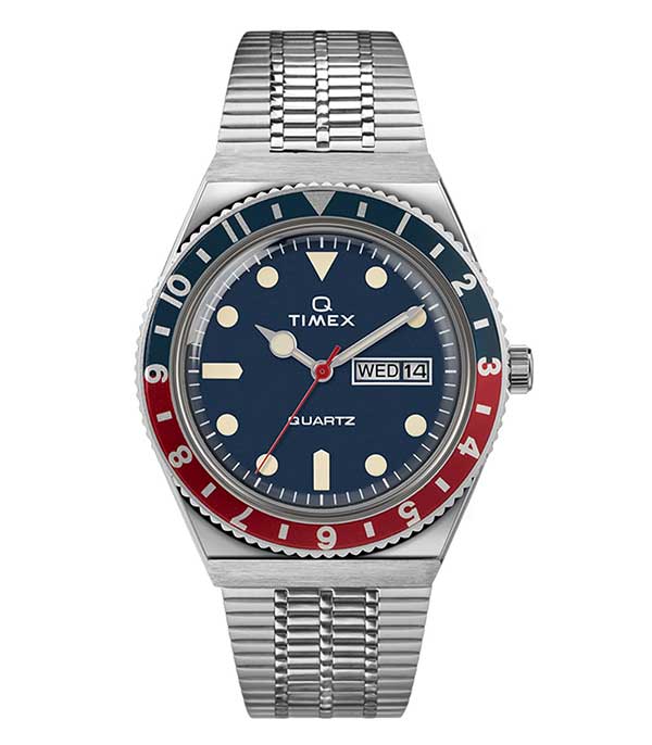 Q Reissue 38 mm watch with stainless steel bracelet Timex