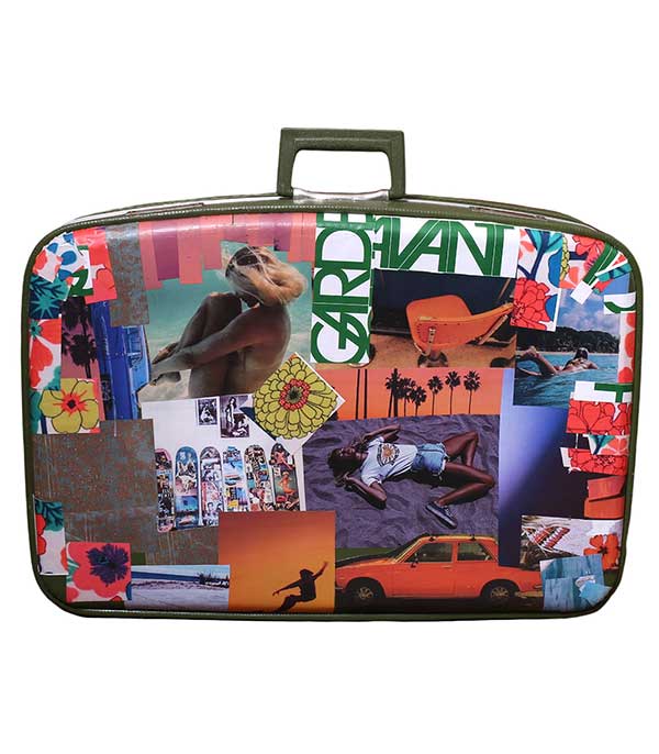 Large customised suitcase 57 x 40 x 16 cm Find Your California