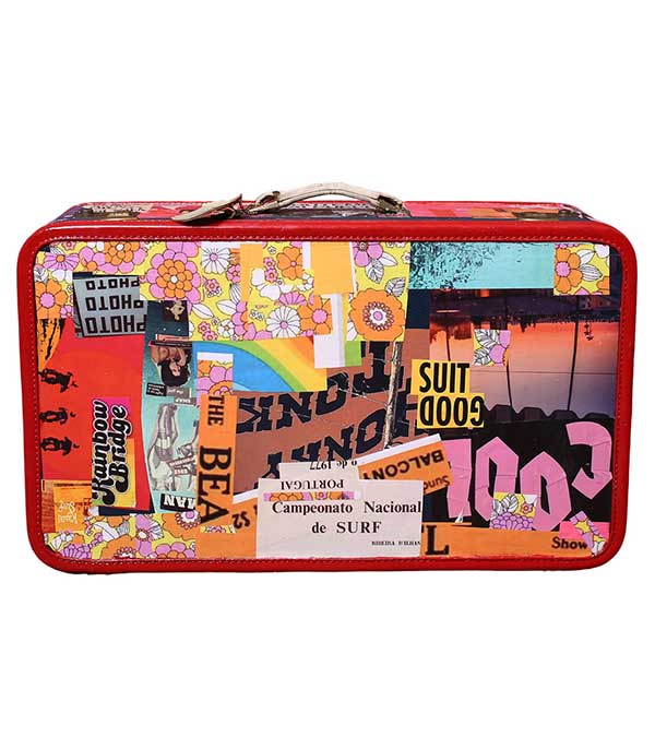 Large customised suitcase 61 x 35 x 20 cm Find Your California