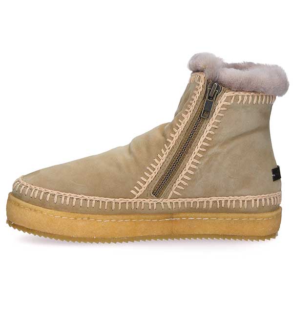 Boots Setsu Crochet Khaki Suede/Beige laidback london