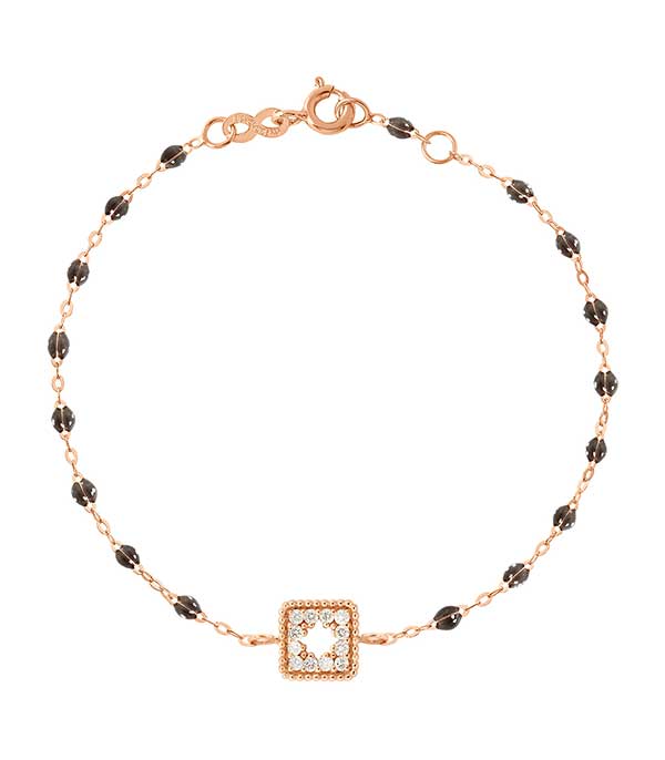 Bracelet Sparkle Trésor or rose et diamants 17 cm Gigi Clozeau
