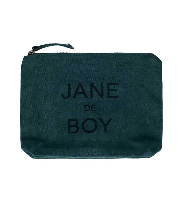 Petite pochette toile verte x Jane de Boy Sac U.S