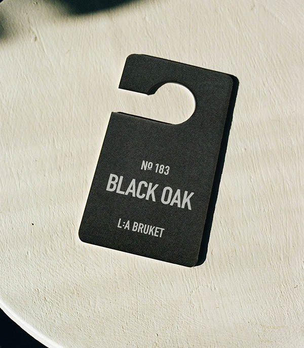 Étiquette parfumée n°183 Chêne Noir L:a Bruket
