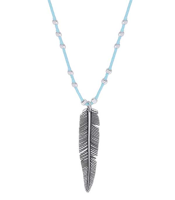 Collier Mr Feather turquoise Isabel Marant