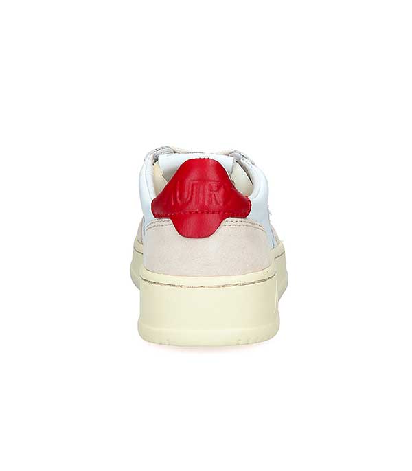 Baskets Low Suede White/Red Autry