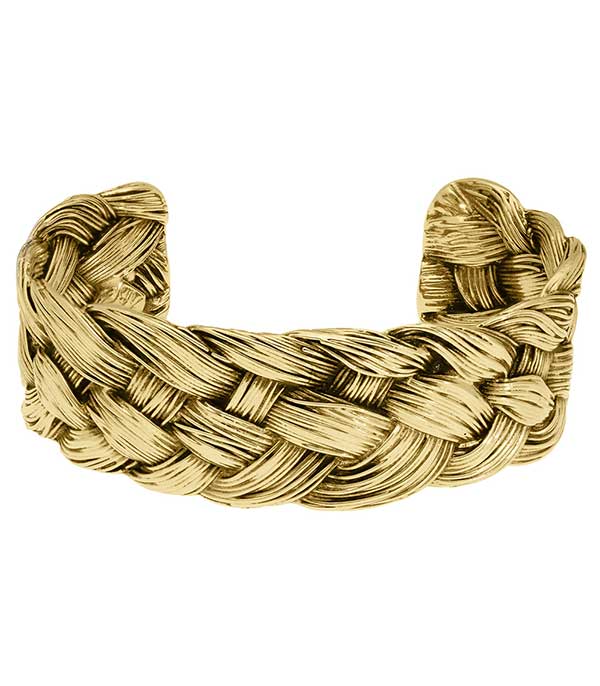 Gold-plated braided cuff Aurélie Bidermann