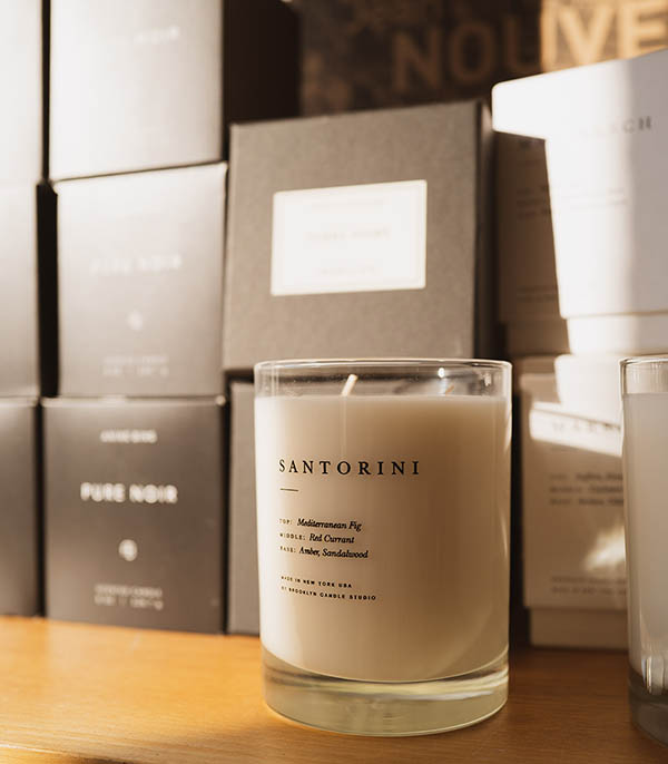 Escapist Santorini scented plant candle Brooklyn Candle Studio