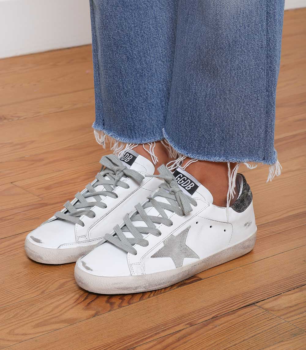 golden goose grise pailletée