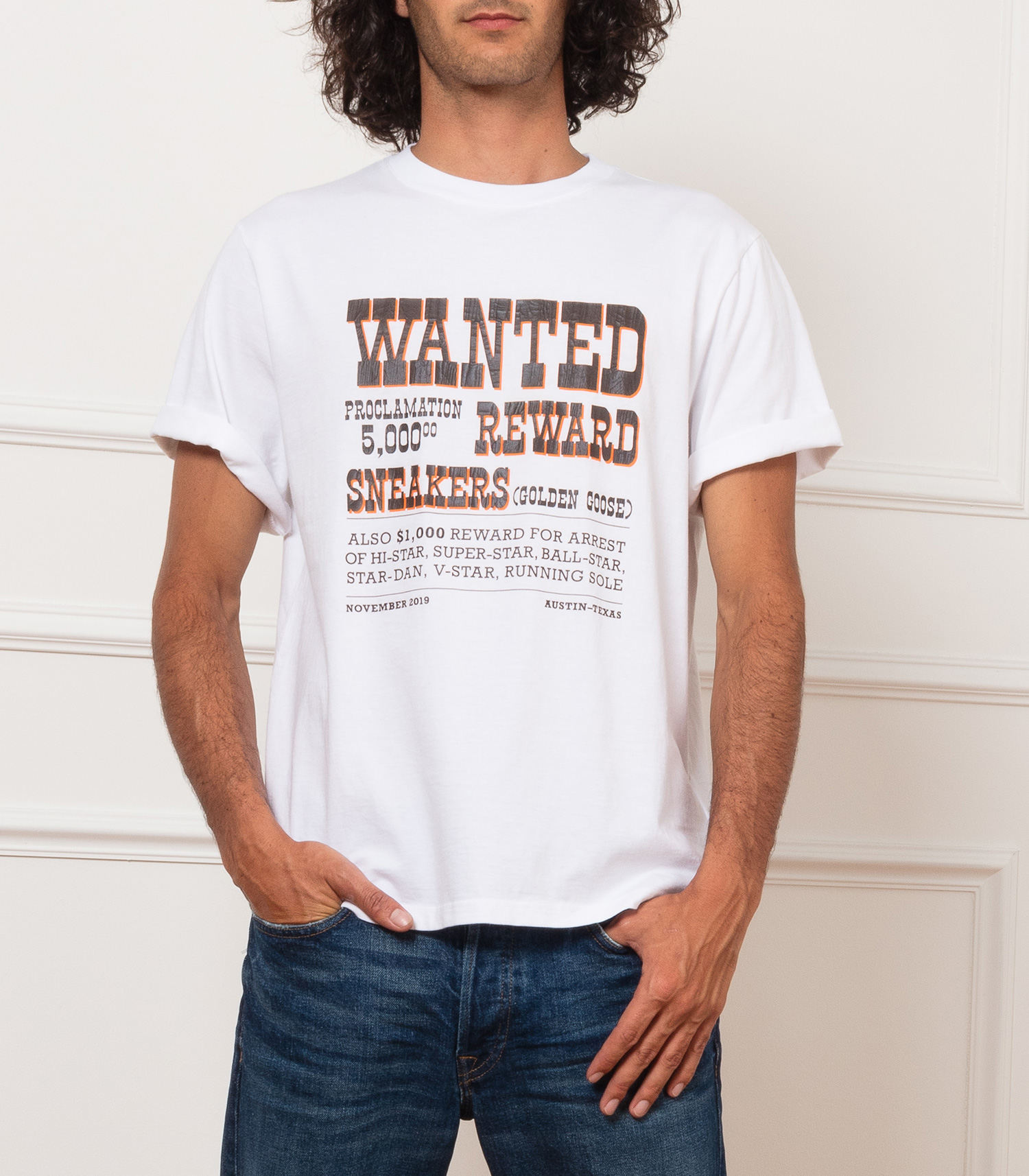 Tee-shirt Golden pour homme "Wanted" Golden Goose - Jane de Boy