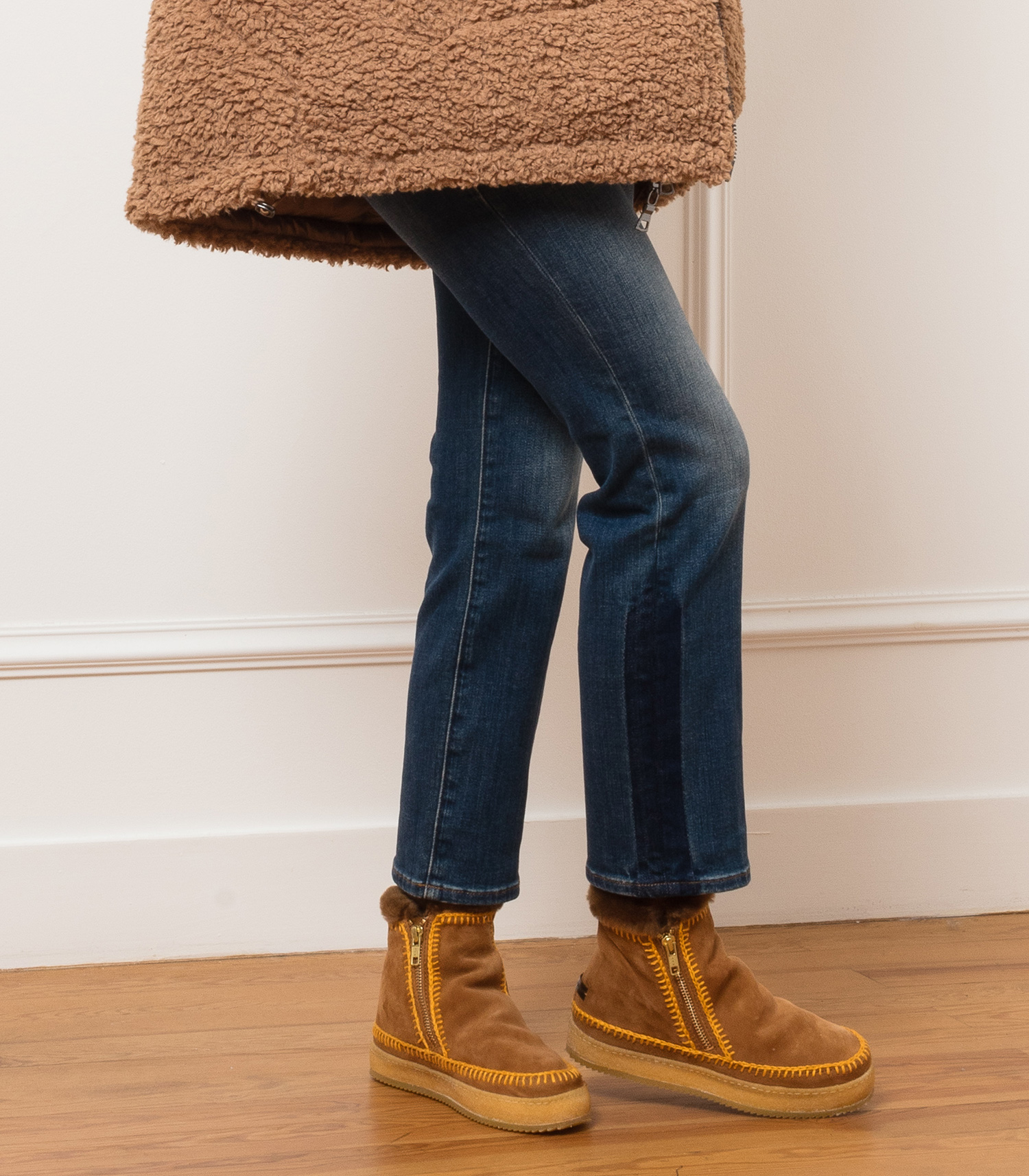 Boots Setsu Crochet Mustard Suede laidback london - Jane de Boy