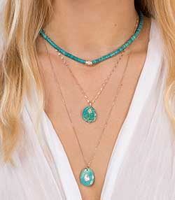 Worn with Taylor Necklace No. 1 Turquoise