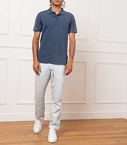 Tenue portée avec Pantalon casual Telford lin