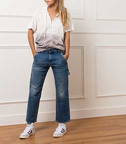 Tenue portée avec Sweat-shirt zippé éponge tie & dye