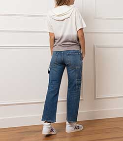 Tenue portée avec Sweat-shirt zippé éponge tie & dye