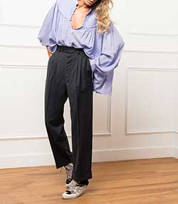 Tenue portée avec Pantalon en laine Bells