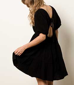 Worn with Nissa Black cotton gauze dress