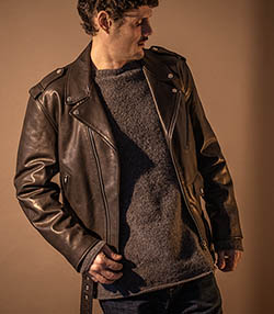 Worn with Leather jacket men Bastian Black 