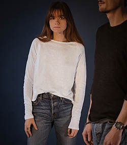 Tenue portée avec Tee-shirt Sonoma manches longues Blanc