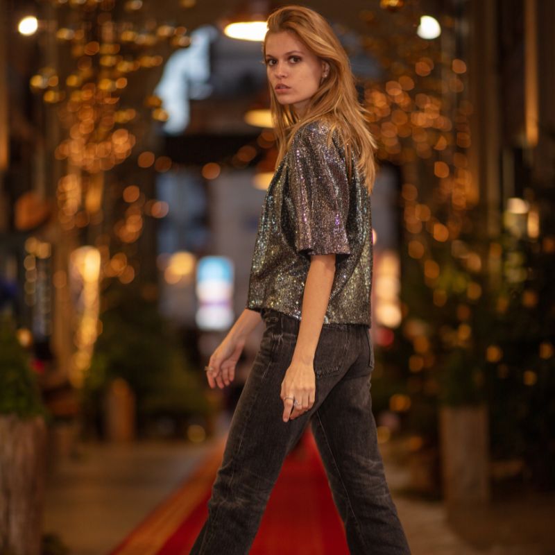 Saint Sylvestre Tenu Nouvel An Justaucorps Noir 1er An Pour Fille