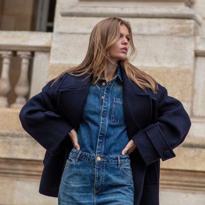 Tendance manteau bleu marine Margaux Lonnberg